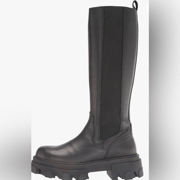 STEVE MADDEN Wayde Black Leather Boot - Picture 3 of 10